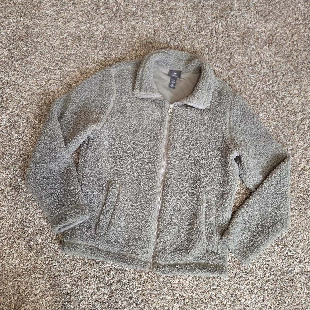 H&M Women's Green and Grey Jacket